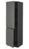 METOD High cabinet with shelves/2 doors, black/Voxtorp walnut effect, 60x60x200 cm - IKEA
