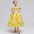 Koolkidzstore Girls Party Cosplay Bell Princess Dress Beauty (Yellow)