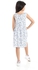 Andora Girls Sleeveless Floral Dress for Summer Days - White