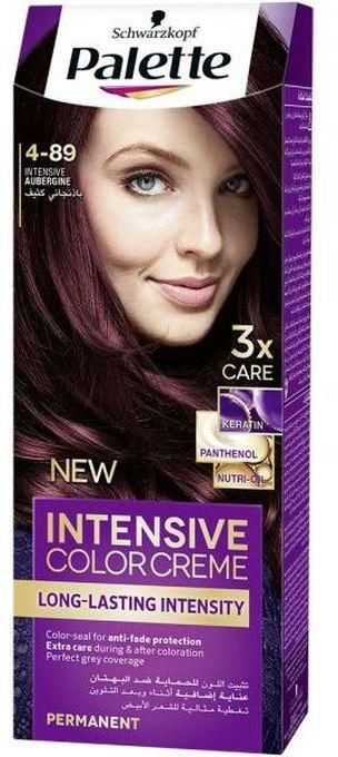 Palette Intensive Color Cream Hair Dye , 4-89 Intensive Aubergine 50 Ml