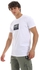 White Rabbit Round Neck Slip On Tee With Stitched Patch - White