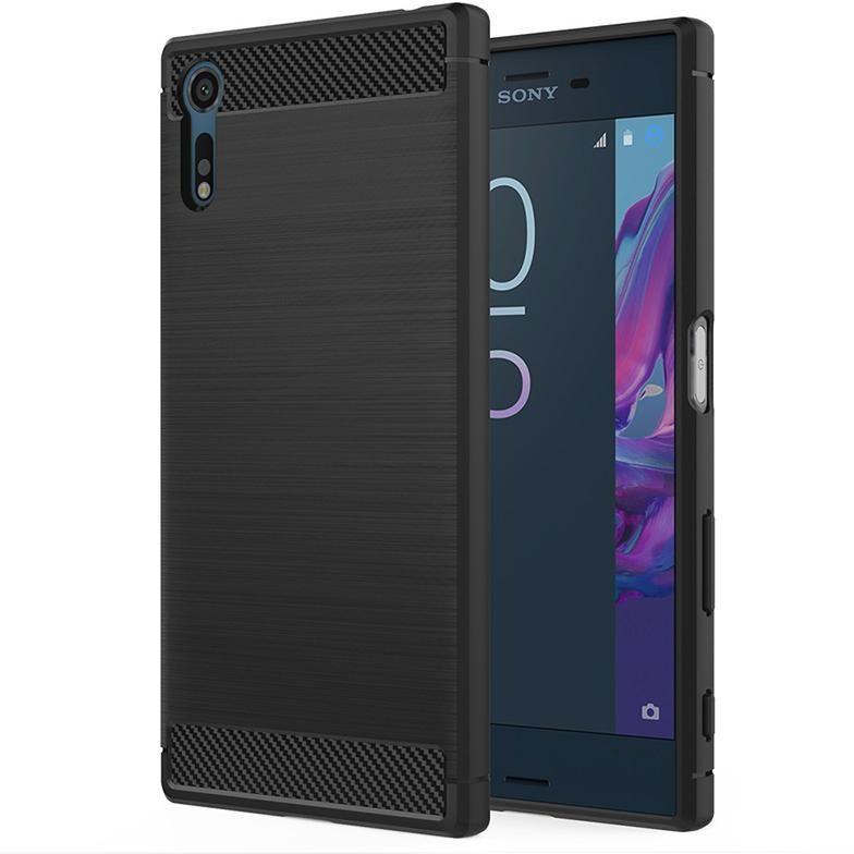 Likgus Shockproof Case Carbon Slim Fit Armor Series Case Cover for Sony Xperia XZ - Black