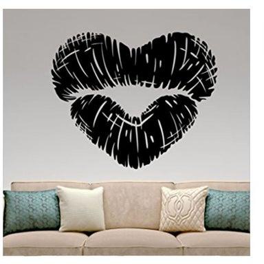 ملصق جداري بتصميم يعبر عن الحب أسود 100x105سم