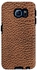Stylizedd Samsung Galaxy S6 Edge Premium Dual Layer Tough Case Cover Matte Finish - Brown Leather