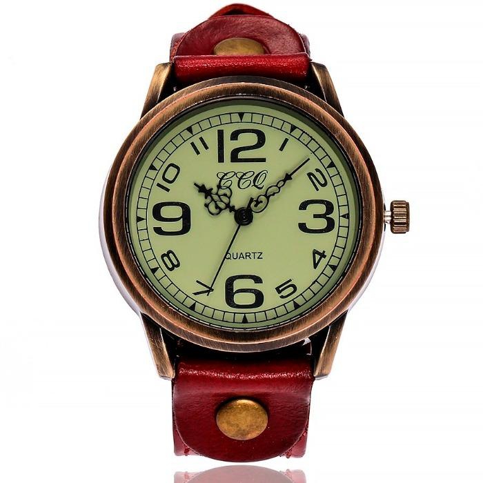 Red Leather Classic Vinatge  watch