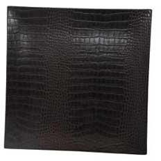 Flat Leather Brown Square Plate