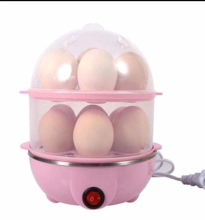Generic Multifunctional Double Layers Electric Smart Egg Boiler Cooker Household Egg Steamer