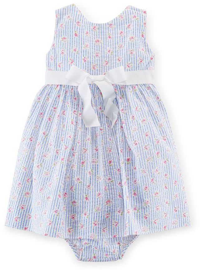 Girl Seersucker Dress and Bloomer Size 9-12 Months by Ralph Lauren