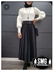 Plisse Leather Maxi Skirt - Black