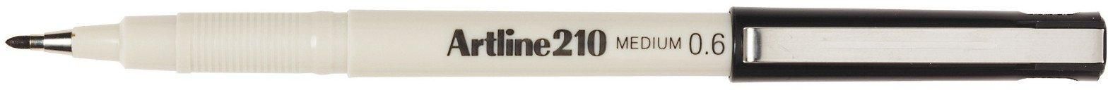 Artline 210 Medium 0.6mm Fineliner Pen (Black)