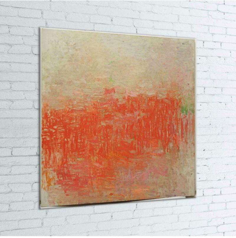 Decorative Canvas Painting Beige/Red/Green 40x40 centimeter
