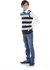 Basicxx Cotton Stripes V Neck Sweaters for Teen Boys 8-9 Years Grey