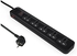 iLOCK power strip 5 universal outlets with overload switch (black)
