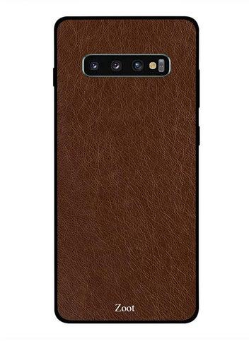 Protective Case Cover For Samsung Galaxy S10 Plus Brown