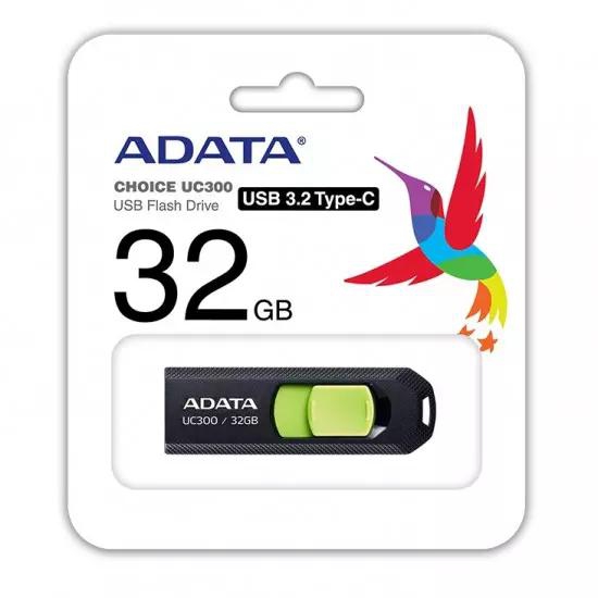 ADATA UC300/32GB/USB 3.2/USB-C/Black | Gear-up.me