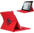 LEATHER 360 DEGREE ROTATING CASE COVER STAND FOR APPLE iPAD AIR iPAD 5 RED