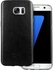 Samsung Galaxy S7 edge G935 - LENUO Leyun Series Leather Coated TPU Case - Black