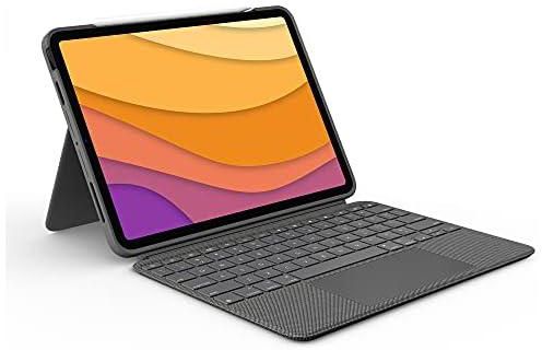 Logitech Combo Touch iPad Pro 12.9-inch (5th gen - 2021) Keyboard Case - Detachable Backlit Keyboard with Kickstand, Click-Anywhere Trackpad, Smart Connector - QWERTY Arabic