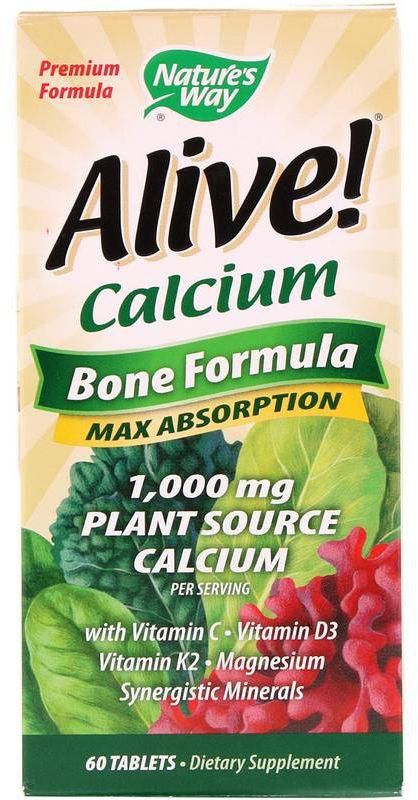 Nature's Way, Alive, Calcium, Bone Formula, 1,000 mg, 60 Tablets
