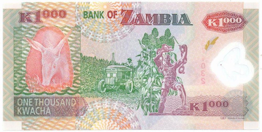 1000 كواشا دولة زامبيا- بوليمر