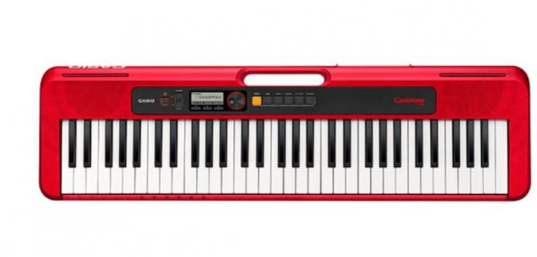كاسيو كاسيوتون لوحة مفاتيح الموسيقية 61 مفتاحًا 77 نغمة لون احمر CT-S200RDC2