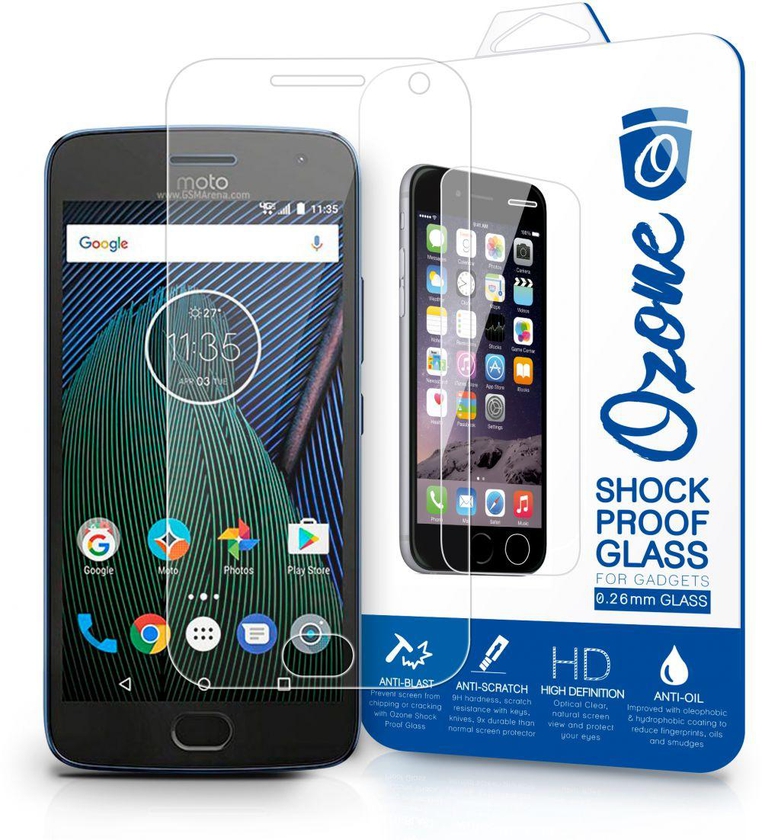 Ozone Shock Proof Tempered Glass Screen Protector for Moto G5 Plus