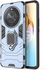 جراب ايرون مان حماية قصوى ضد الصدمات بحماية للكاميرا و دبلة معدنية لهاتف هاووي هونر اكس 9 بي - ازرق Honor X9b 5G