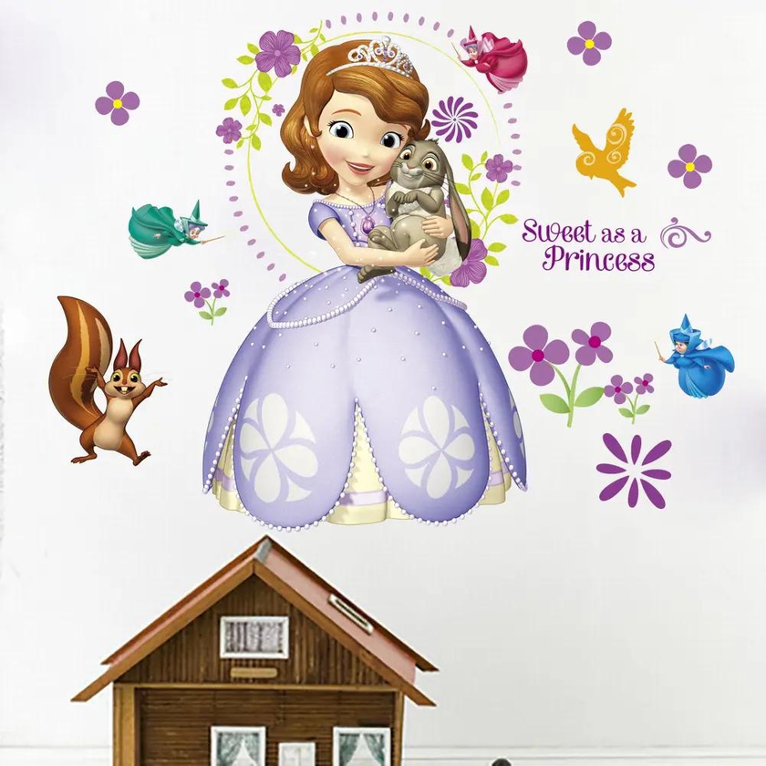 Cartoon Disney Sophia princess decoration Wall Sticker Children's room decoration