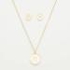 Sentiments Embossed Initial R Earrings and Pendant Necklace Set