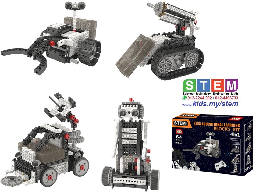 Kids STEM 4in1 Educational Space Exploration with Remote Control (254 pcs)