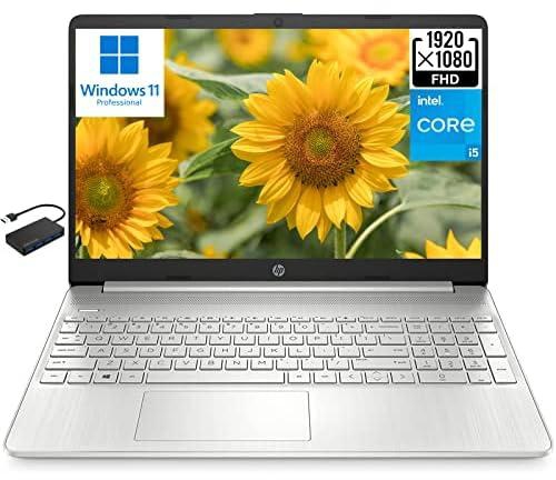 HP [Windows 11 Pro] 15 15.6" FHD Business Laptop Computer, 11th Generation Intel 4-core i5-1135G7 (Beat i7-1160G7), 16GB RAM 1TB PCIe SSD, Intel Iris Xe Graphics, Numeric Keypad, BT 5.2, HDMI, w/Hub