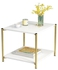 Metal bedside coffee table end side table desk nordic marble glass home sofa tables light luxury living room side table