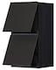 METOD Wall cab horizo 2 doors w push-open, black/Lerhyttan black stained, 40x80 cm - IKEA