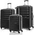American Tourister Preston Set of 3Pc HS ABS Hard Luggage, 22/26/30 Inch, Black