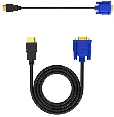 eTECH Data Line (1.8M) HDMI Cable HDMI To VGA 1080P HD With Audio Adapter Cable HDMI To VGA Cable Connector Cable, (1Pcs)