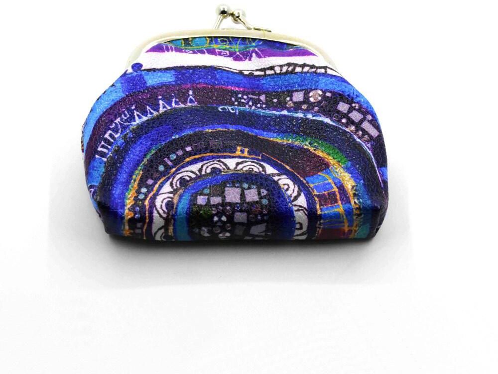 BiggDesign Evil Eye Bead Coin Purse,&nbsp;Evil Eye Bead Patterned, PU Leather,Coin Purse for Women,
