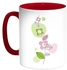 Flowers Printed Coffee Mug Red/White/Pink 11ounce