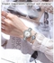 Ladies Watch Fashionable Women Quartz Diamond Wristwatch Classic Simple Waterproof Watches Business Decoration Bangle Bracelet Necklace Ring Earring Girl Gift Set