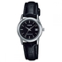 Casio His & Hers Black Dial Leather Band Couple Watch - MTP/LTP-V002L-1AUDF
