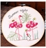 Stamped Embroidery Starter Kit with Flamingo Pattern Embroidery Cloth Color Threads Tools Kit multicolor 21*21*21cm