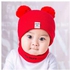 Fashion Baby Hat And Scarf Set For Kids -Red