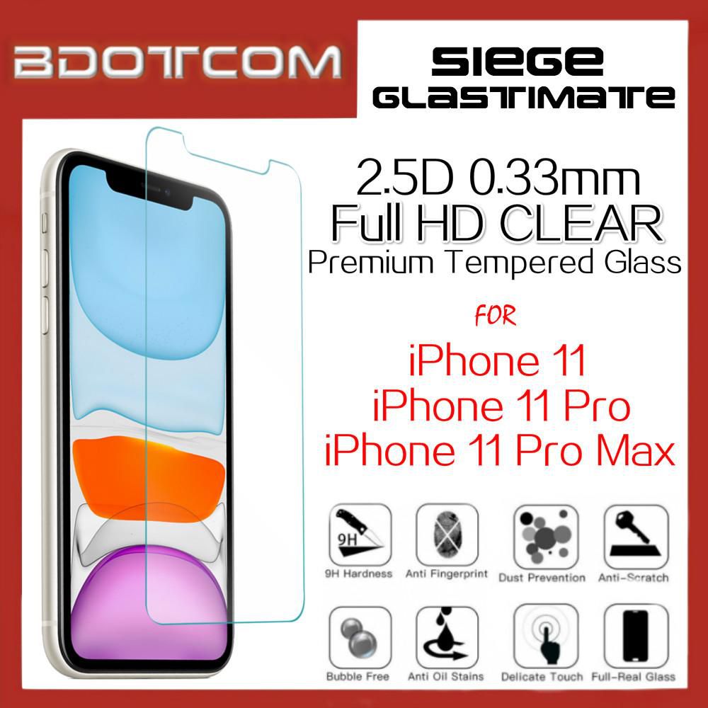 Siege Glastimate 2.5D Premium Full HD CLEAR Tempered Glass for iPhone 11 Pro Max