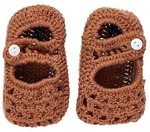 Smurfs - Baby Crochet Shoes - Brown - 3-6 M