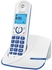 Alcatel F330 Versatis Experience amazing design and colors Cordless Phone, White/Blue