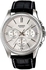 Men's Leather Chronograph Wrist Watch MTP-1375L-7A
