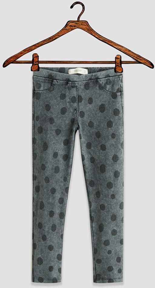 Polka Dotted Jeggings Tgopen Grey