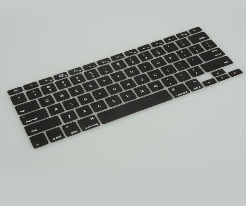 Black Silicone Skin Keyboard Cover for Macbook Pro 13.3