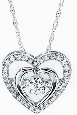 Boston Bay Diamonds Brilliance in Motion Sterling Silver 1/4ct TDW Double Heart Floating Diamond Necklace (I-J, I1-I2)
