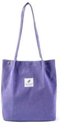Tote Bags for Women, Large Capacity Portable One Shoulder Handbag With Inner Pockets (Purple)