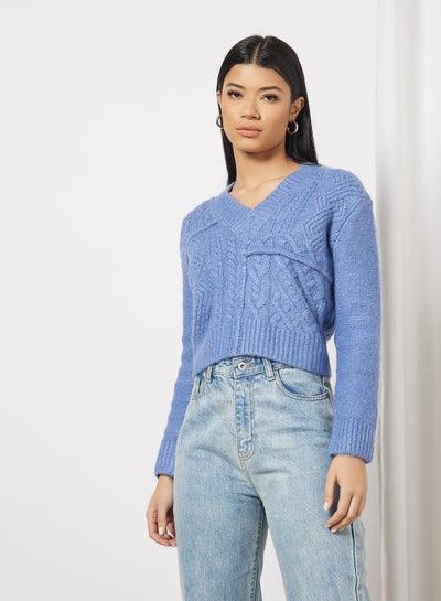 Bego V-Neck Sweater Light Blue